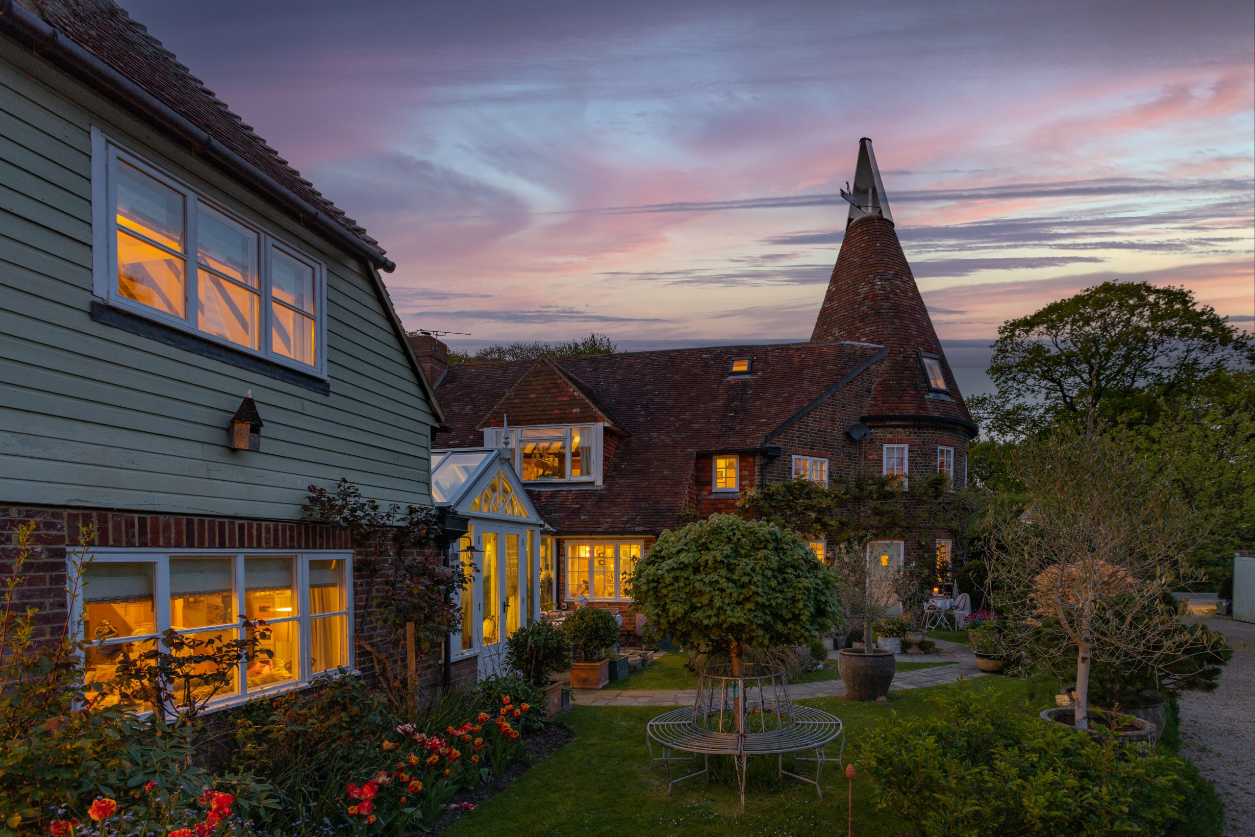 Twilight of The Old Oast in Rye